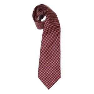 Drakes London Tie Handmade For Barneys New York Print Red Blue Yellow Silk Print